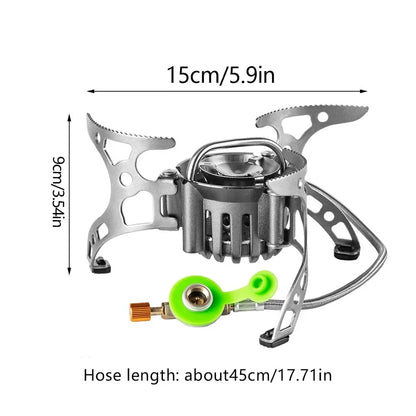 Multi-Fuel Gas Camping Stove Silver