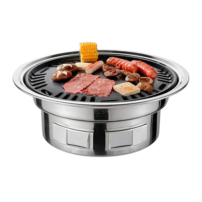 13-Inch Round Charcoal Grill Portable Tabletop BBQ Smoker Silver