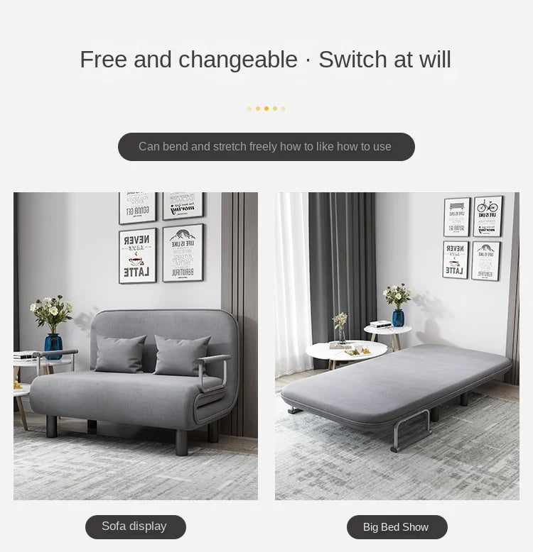 Simple Fabric Folding Sofa & Bed Dual Purpose