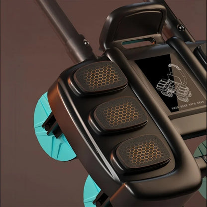 Six-Wheel Abdominal Exercise Roller Automatic Rebound Black