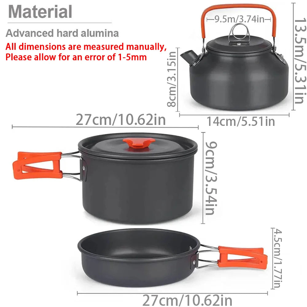 11-Piece Camping Cookware Cooking Set
