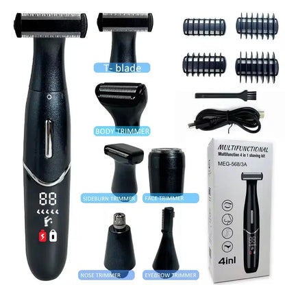 7 in 1 Electric Epilator & Precision Shaver Wet & Dry Use Black