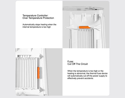 Mini 600W PTC Ceramic Desktop Electric Heater - Efficient, Safe & Portable