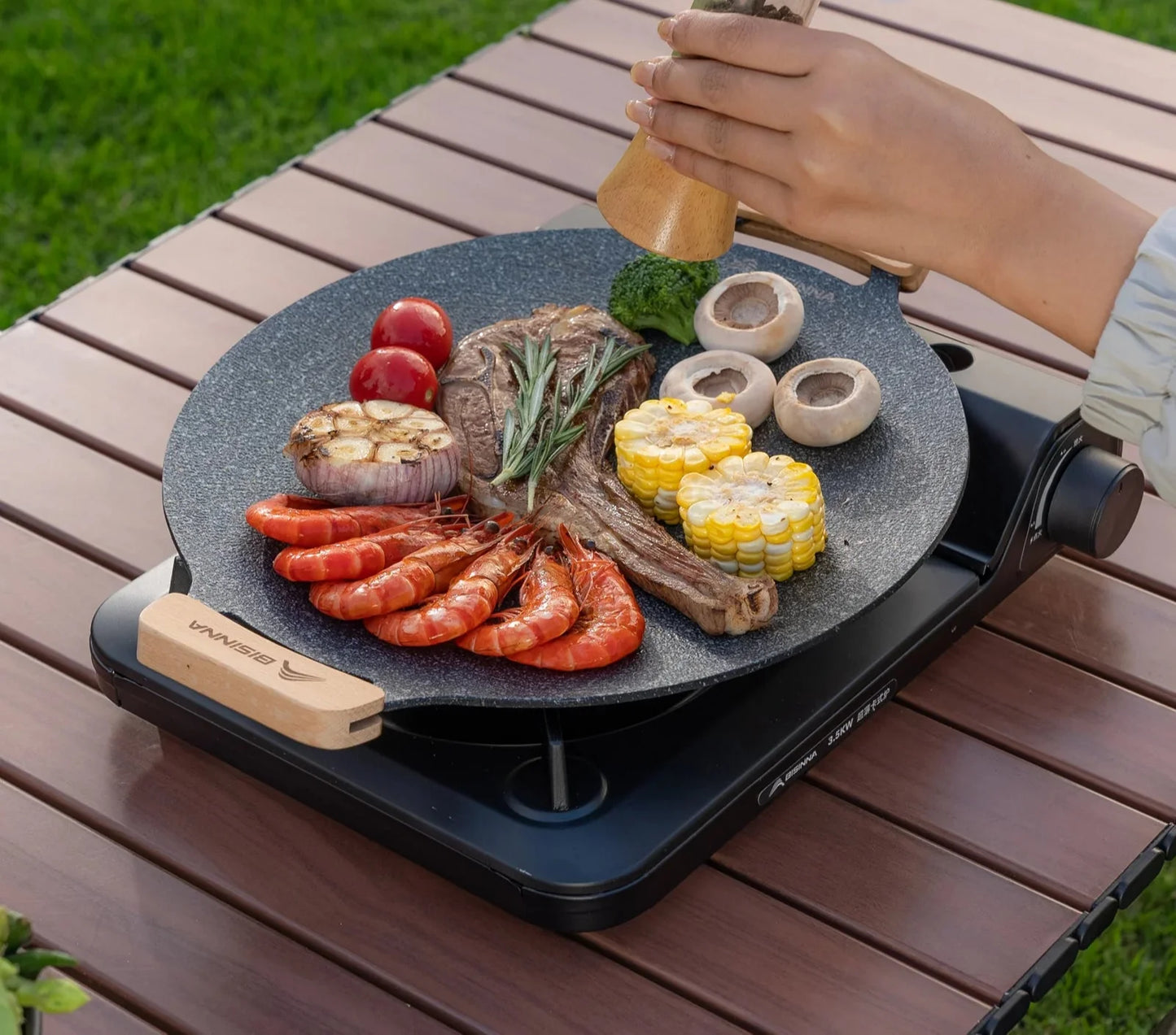 3500W Portable Butane Gas Stove Black