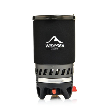 All-in-One Camping Cooking System with Heat Exchanger Black