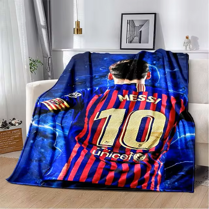 Football Star Flannel Blanket - Super Soft, 150x200 cm