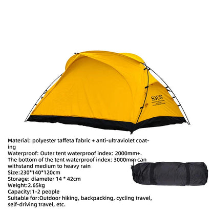 3-Season Camping Tent Breathable Mesh Yellow