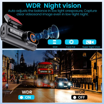 4K Dual Lens Dash Cam with Night Vision