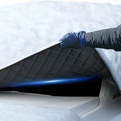 Magnetic Car Windshield Cover Winter Snow And Ice Guard Silver