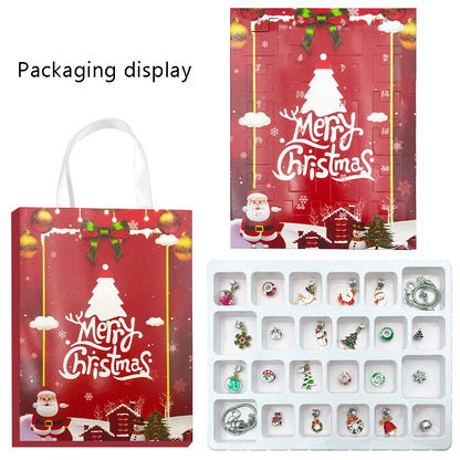 Christmas 24 Grid Countdown Calendar Blind Box Set - Festive Acrylic Advent Calendar