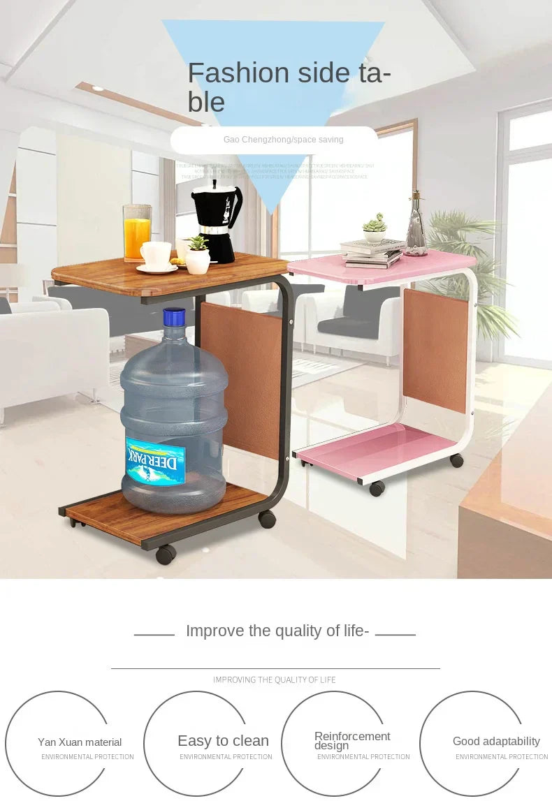 Nordic Modern Simplicity C-Shaped Coffee Table - Removable Metal