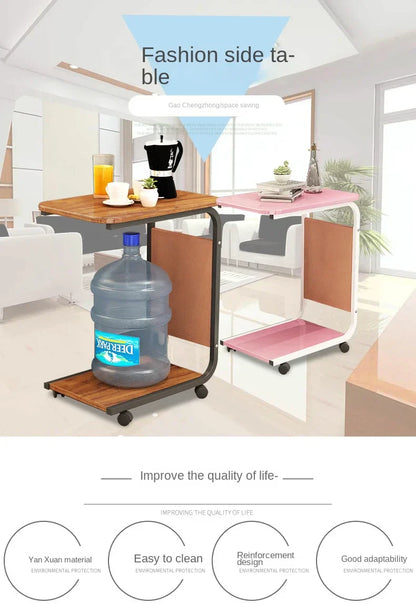 Nordic Modern Simplicity C-Shaped Coffee Table - Removable Metal