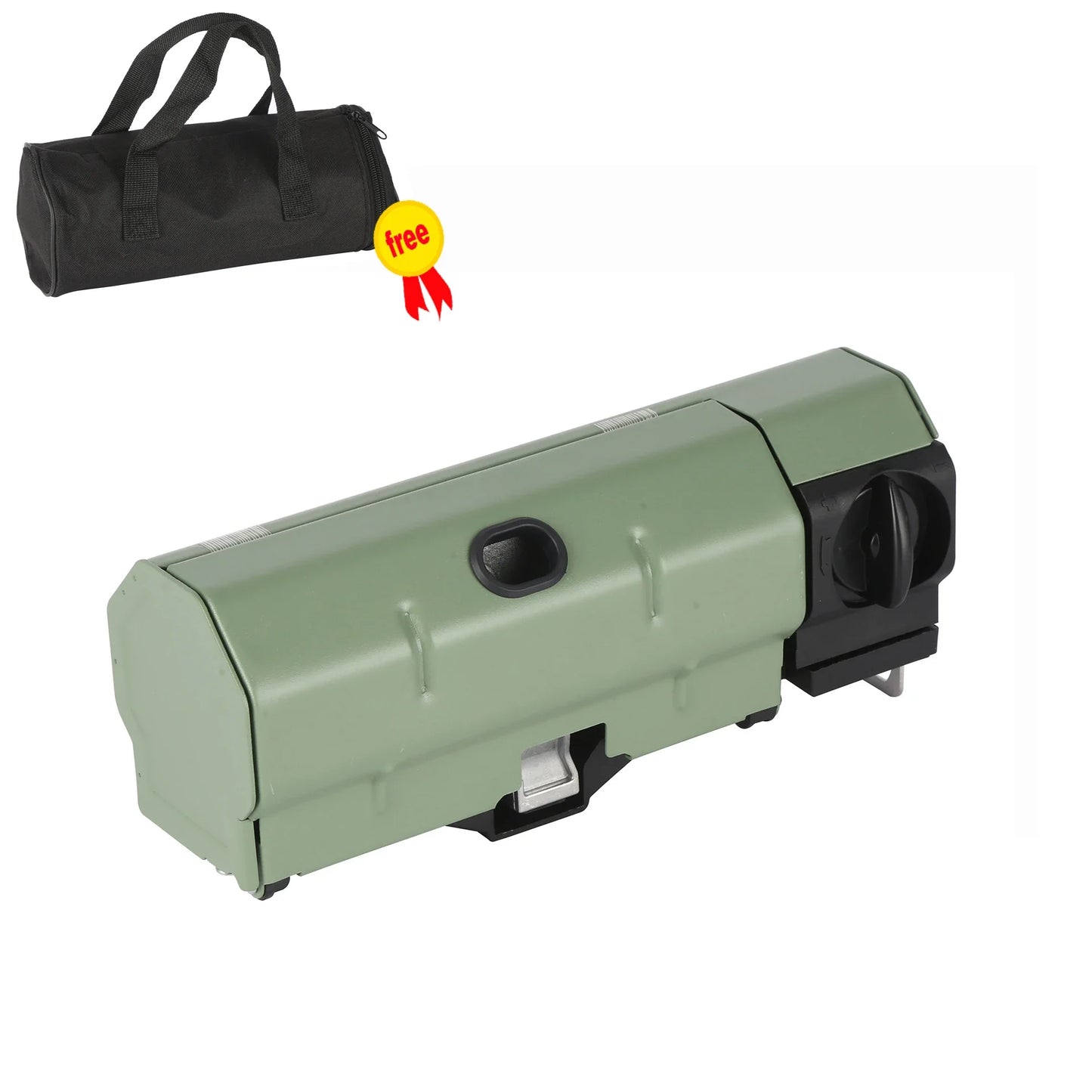 2600W Portable Folding Gas Camping Stove Stainless Steel Green