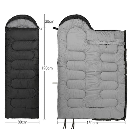 Mummy Sleeping Bag Hollow Cotton Filling Black