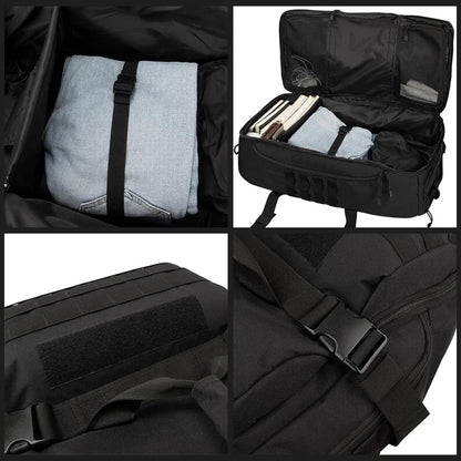 3-in-1 Travel Duffel Bag Convertible Black