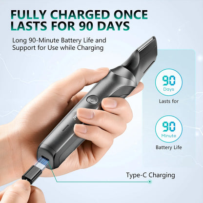 Electric Body Hair Trimmer IPX5 Waterproof Groomer Clipper Black