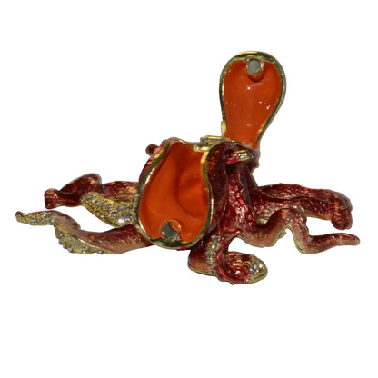 Octopus Bejeweled Enamel Trinket