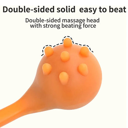 Silicone Manual Massage Hammer Percussion Therapy Stick Brown