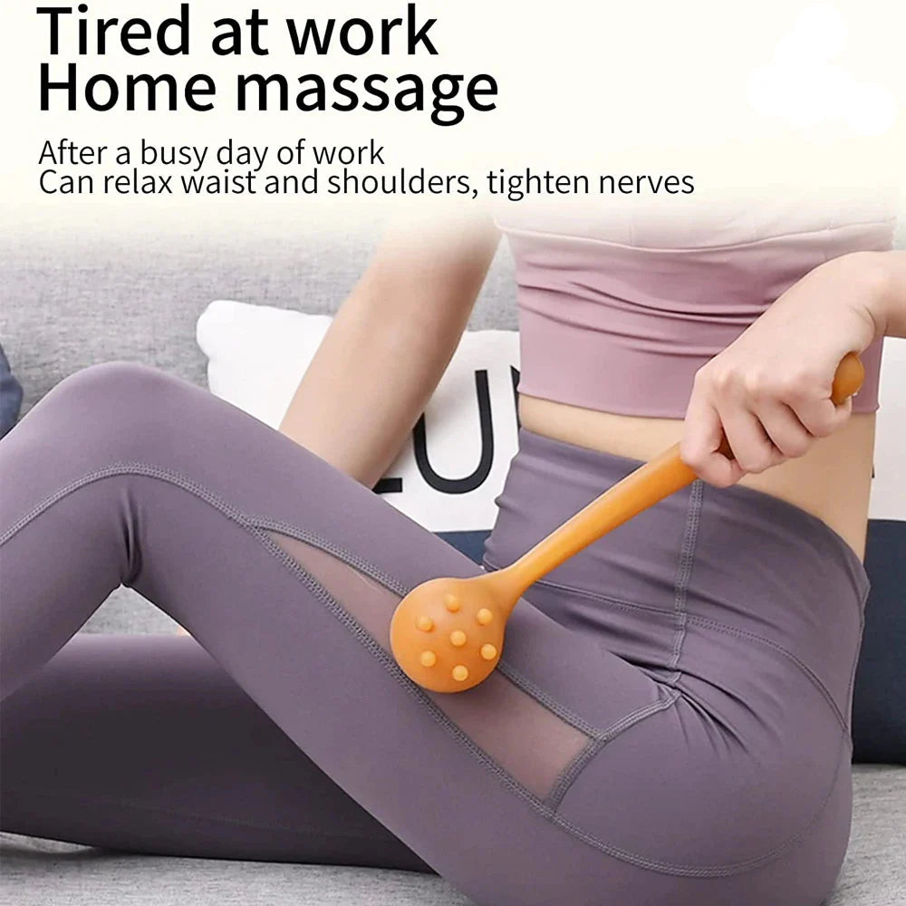 Silicone Manual Massage Hammer Percussion Therapy Stick Brown