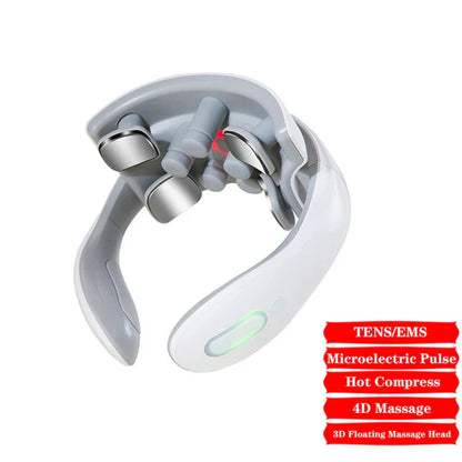 Upgraded Smart Neck & Shoulder Massager Heated Cervical Therapy White
