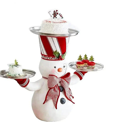 Snowman Rack Double Layer Dessert Tray