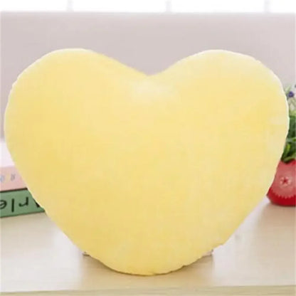 Soft Heart Plush Pillow Gift (Yellow)