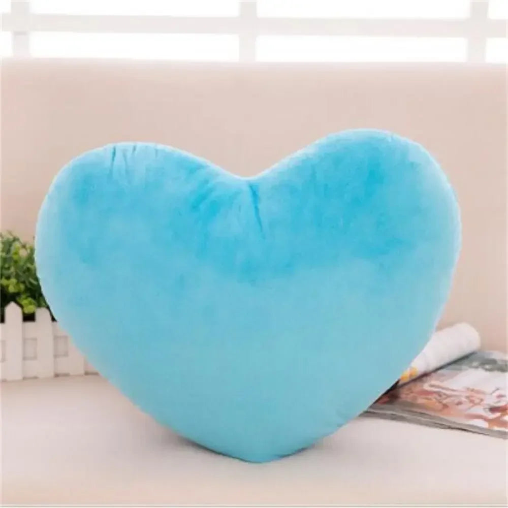 Soft Heart Plush Pillow Gift (Blue)