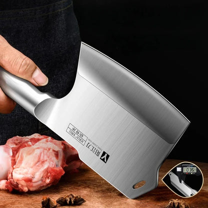 Heavy-Duty Forged Bone Cutting Knife – Thickened & Weighted Cleaver