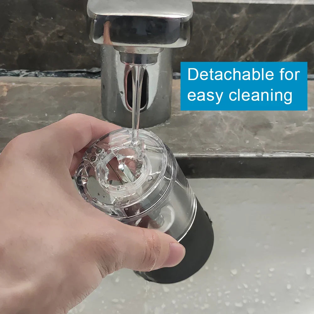 Electric Spice Grinder with LED Light Automatic Pepper & Salt Mill Black