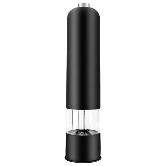 Electric Spice Grinder with LED Light Automatic Pepper & Salt Mill Black