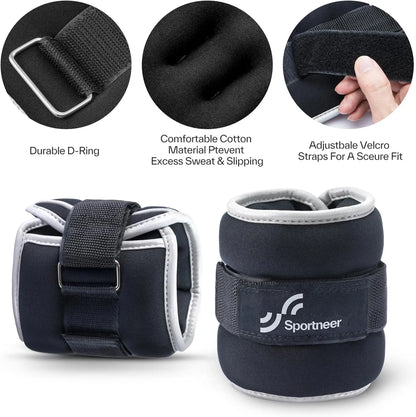 Adjustable Ankle and Wrist Weights Set
