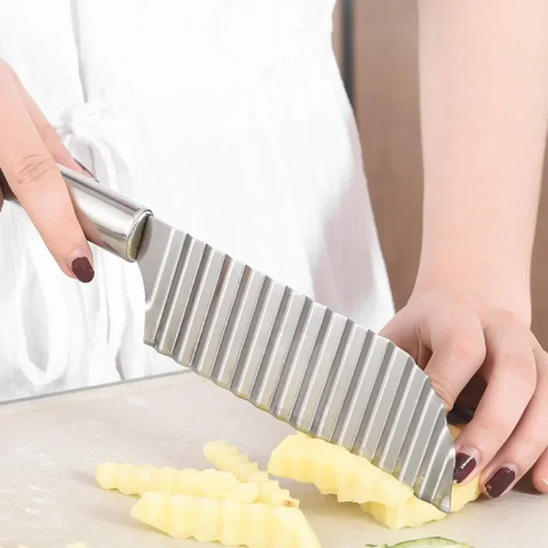 Stainless Steel Crinkle Cut Potato Slicer