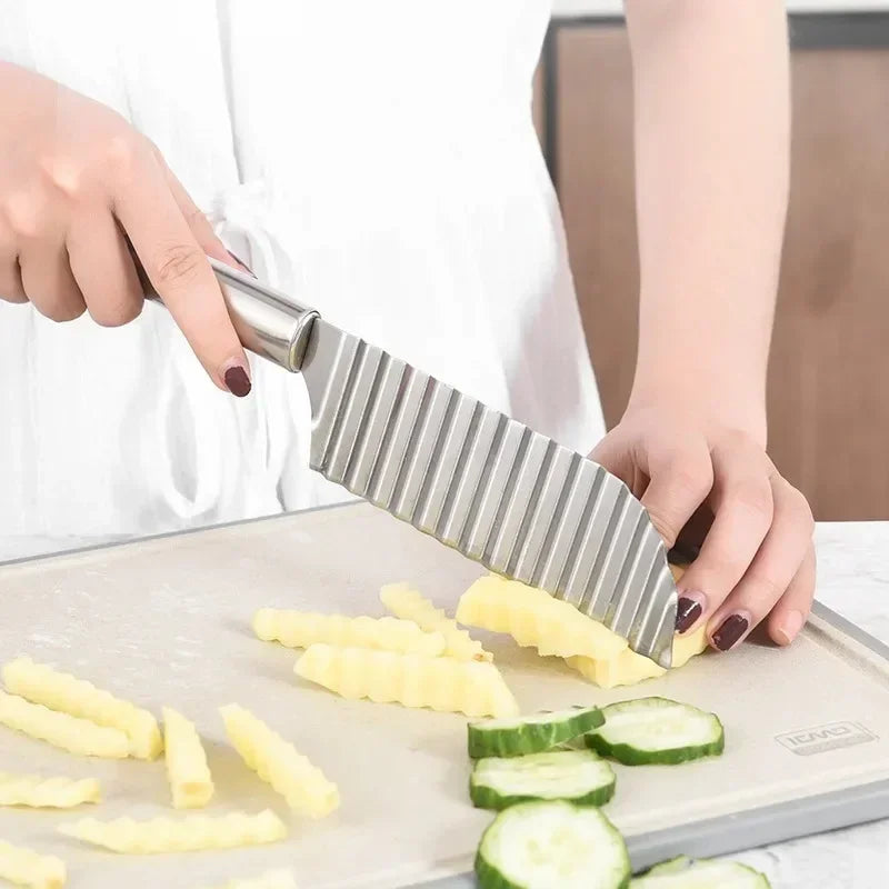 Stainless Steel Crinkle Cut Potato Slicer