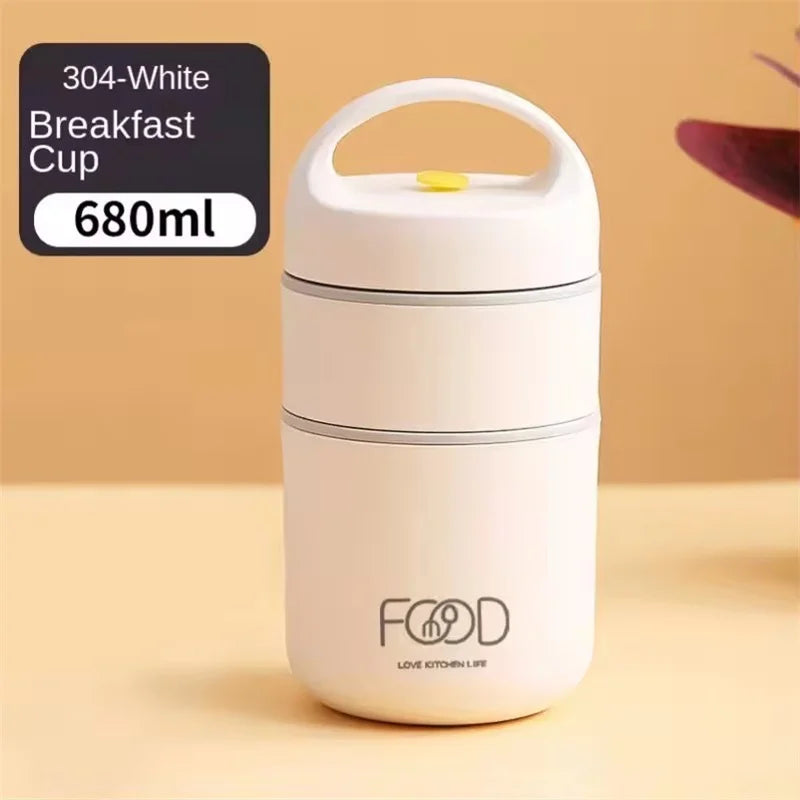 Stainless Steel Thermal Lunch Box with Insulated Bag