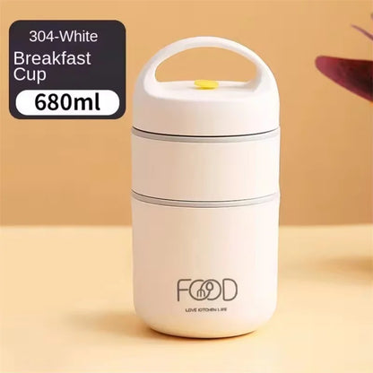 Stainless Steel Thermal Lunch Box with Insulated Bag
