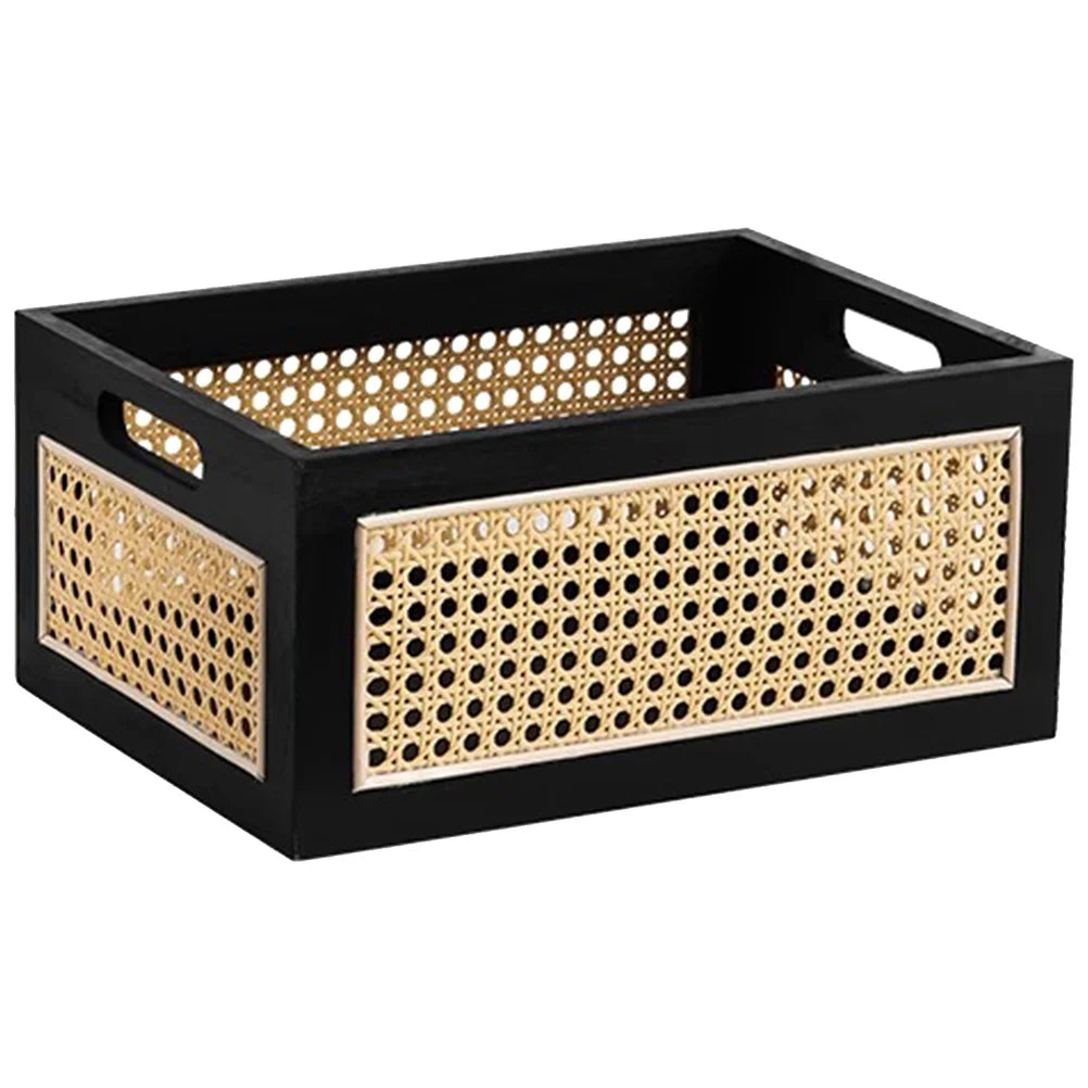 Wooden Storage Basket Large Organizer Box