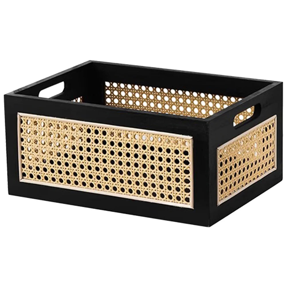 Wooden Storage Basket Large Organizer Box