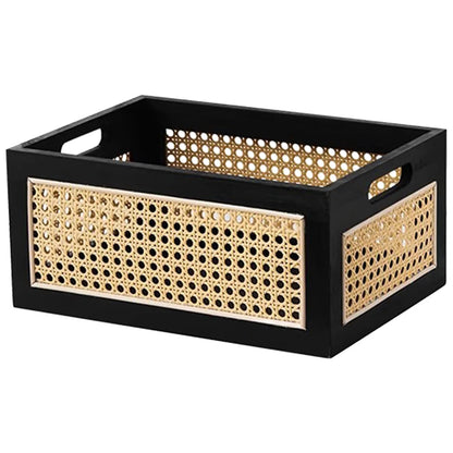 Wooden Storage Basket Large Organizer Box