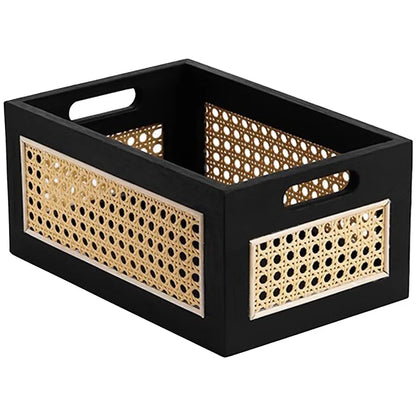Wooden Storage Basket Large Organizer Box