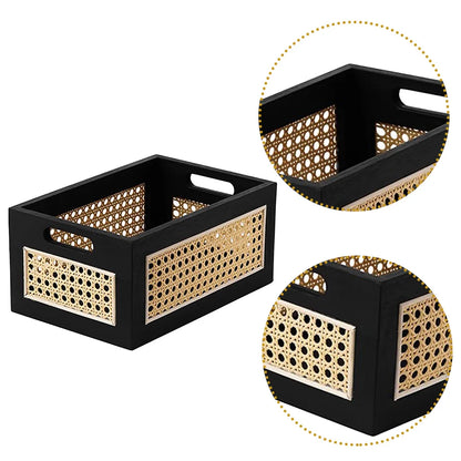 Wooden Storage Basket Large Organizer Box