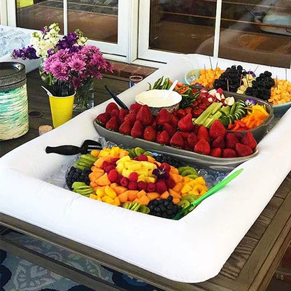 Inflatable Floating Pool Bar Tray with Cup Holder