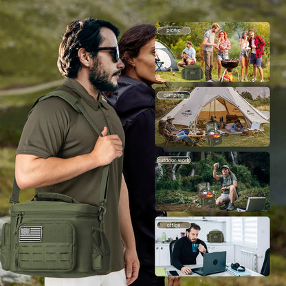 Tactical Lunch Box Heavy Duty Cooler Bag (Green)