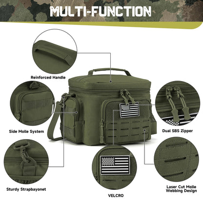 Tactical Lunch Box Heavy Duty Cooler Bag (Green)