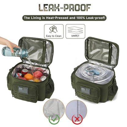 Tactical Lunch Box Heavy Duty Cooler Bag (Green)