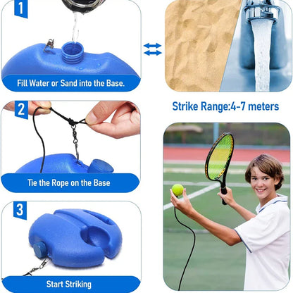 Professional Tennis Training Rebound Ball Self-Practice Tool Blue