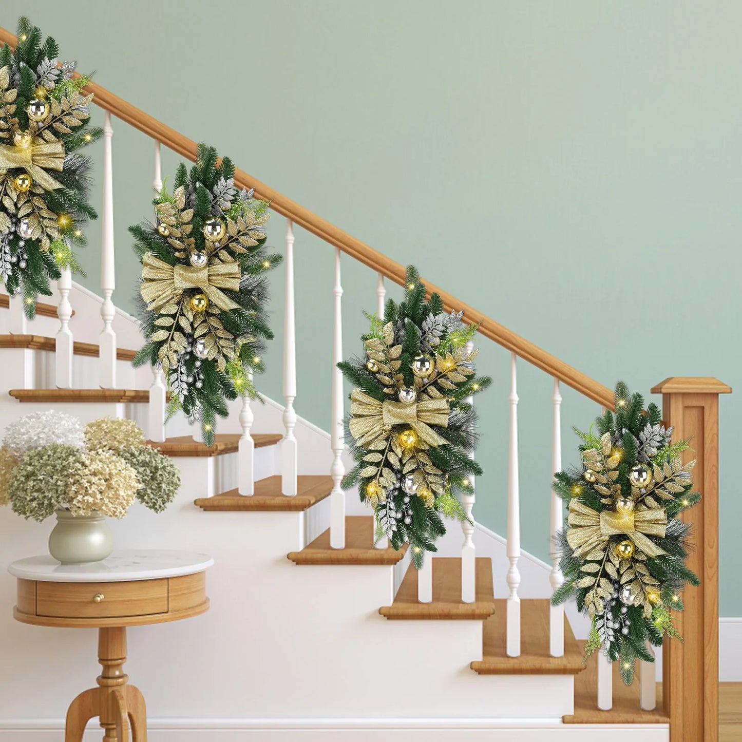 Cordless Pre-lit Christmas Wreath