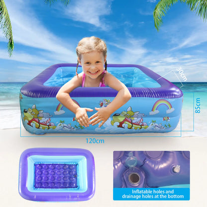 Inflatable Swimming Pool for Kids (Blue)