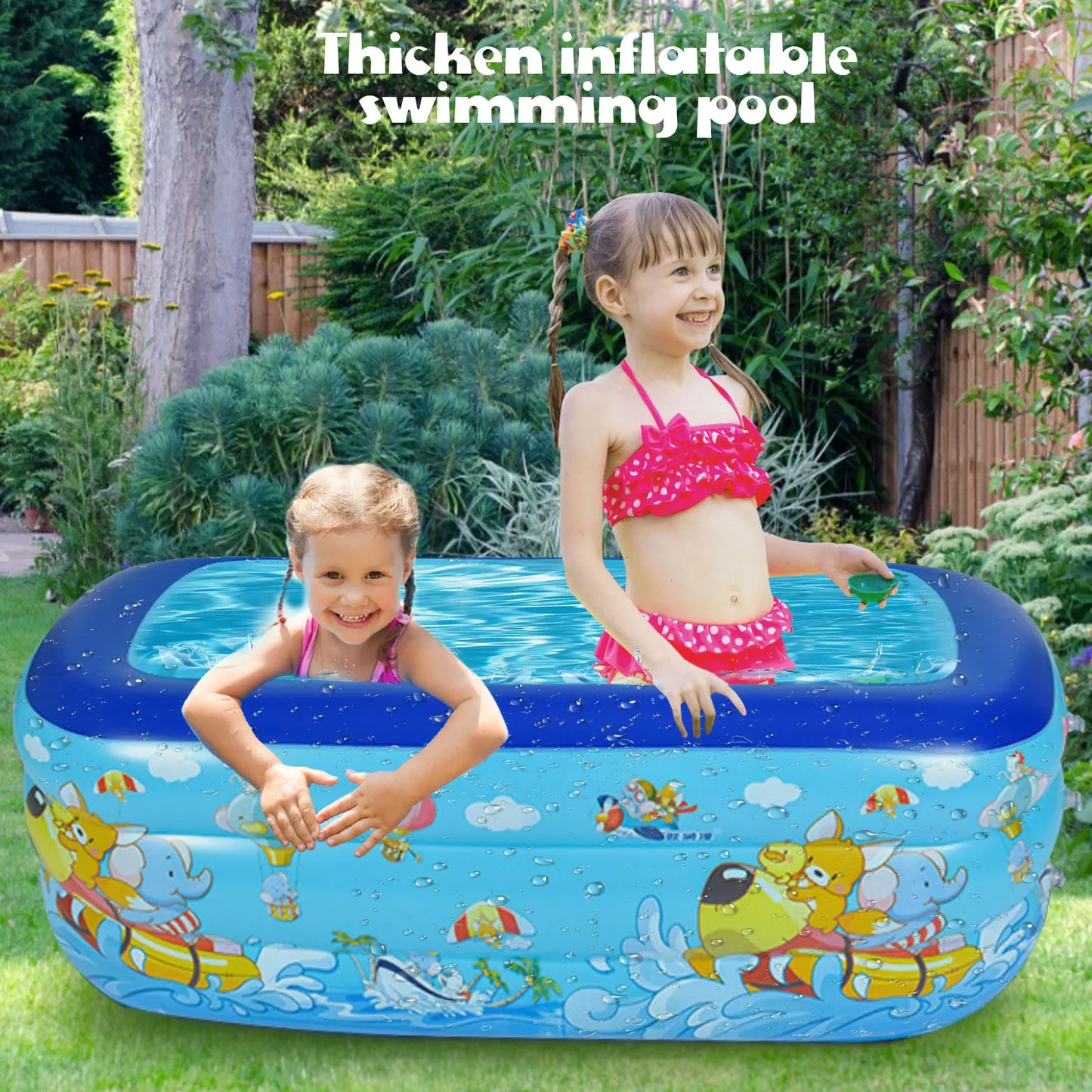 Inflatable Swimming Pool for Kids (Blue)