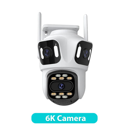 Three Lens 6K HD Outdoor WiFi Security Camera