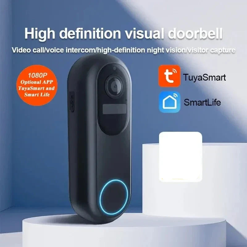 Smart Video Doorbell Wireless Waterproof Night Vision (1080P)